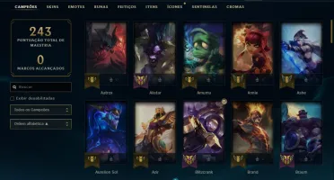 CONTA LEVEL 166 - GOLD IV - 82 CAMPEÕES