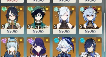 Conta Genshin NA AR60 Whale com personagens T5 e T4 C6R5!