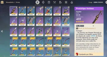 DILUC CONSTELAÇÃO 1 VENTI + TODOS NAT 4*