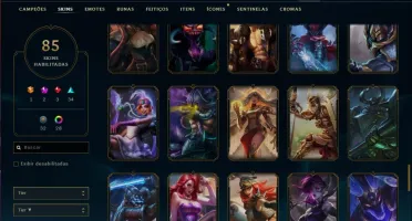 Conta bronze 2 AFUNDADA com 84 skins, 91 champs e 552 RPS