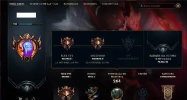 Conta bronze 2 AFUNDADA com 84 skins, 91 champs e 552 RPS