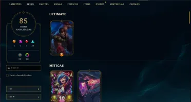 Conta bronze 2 AFUNDADA com 84 skins, 91 champs e 552 RPS