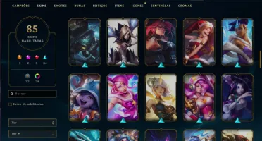 Conta bronze 2 AFUNDADA com 84 skins, 91 champs e 552 RPS