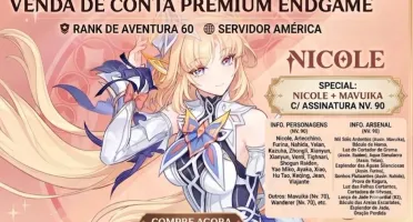 Conta Genshin AR60 America | Nicole + Mavuika | 20+ T5