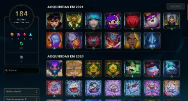 Conta league of legends ouro 1 level 200+