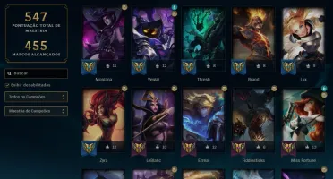 Conta league of legends ouro 1 level 200+