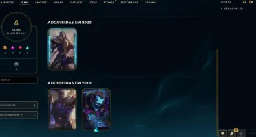 Conta unranked Skin vitoriosa Aatrox e Lucian