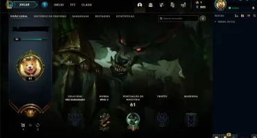 Conta unranked Skin vitoriosa Aatrox e Lucian