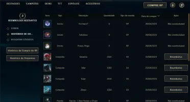 Conta Mestre com 26 Champs e 80% de Win Rate