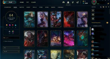 CONTA LOL GOLD 4 /64 SKINS/