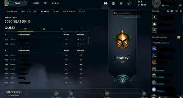 CONTA LOL GOLD 4 /64 SKINS/