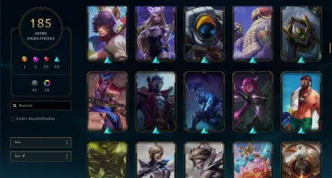 Conta LOL Platina 22K BP Todos os Champs + 185 Skins