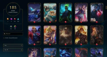 Conta LOL Platina 22K BP Todos os Champs + 185 Skins