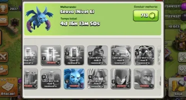 Conta do clash of clans full cv 11 com 10 mil gemas