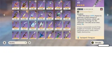 Genshin Impact AR55 7 boneco e 3 armas 5 estrelas
