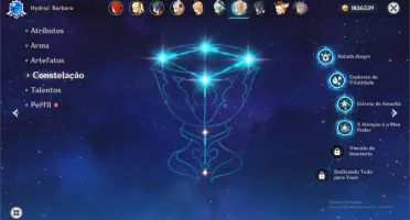 Genshin Impact - Conta AR40 - Diluc 1 Constelação + Klee