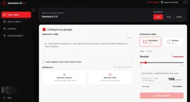 Seedance 2.0 e Seedance 2.5 - Créditos pra Geração de Vídeo