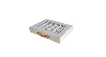 Gaveteiro para Joias de 2 Gavetas com Vidro