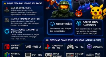 Pack 6000+ Jogos –Maioria Traduzida PT-BR (PS2,Switch,Wii)