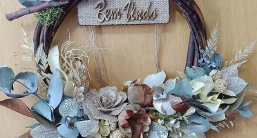 Guirlanda rústica - Bem Vindo