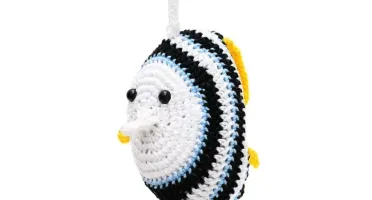 Peixe Acará Bandeira em Amigurumi