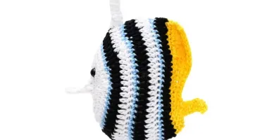Peixe Acará Bandeira em Amigurumi
