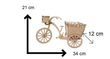 Kit Bicicleta Decoração de Mesa Jardim, vaso 22x34 cm em...