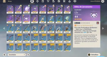 Conta AR 45 - Keging / Shogun Raiden / 17 personagens 4★ - 6