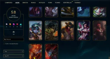 Platina 4 com 95 Champs e 58 Skins ( SUP / ADC )