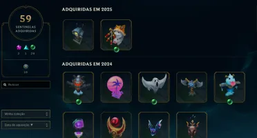 conta lol 1200 skin nivel 1100