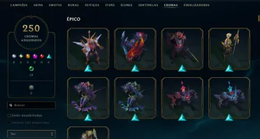 conta lol 1200 skin nivel 1100