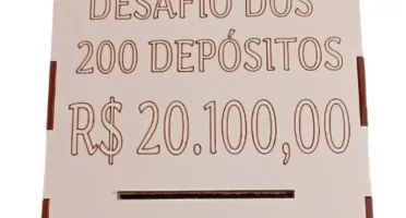 Caixa do desafio dos depósitos, cofre de poupanca,...