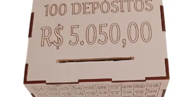 Caixa do desafio dos depósitos, cofre de poupanca,...
