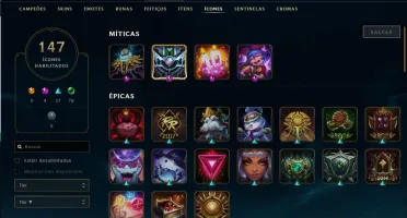 CONTA LOL SEASON 3+ 174 SKINS MAIS DE R$2.000 EM RP