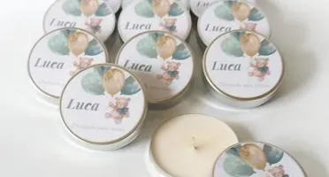 Vela na Lata Personalizada Ursinho Verde Baby