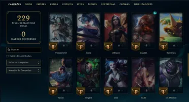 Unranked com 50 Champs e 28 Skins