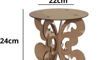Kit Mesa Provençal MDF cru – 3 Bandejas com Borboletas...