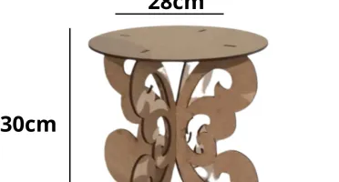 Kit Mesa Provençal MDF cru – 3 Bandejas com Borboletas...