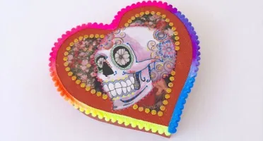 Quadro Box Caveira Mexicana 1