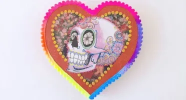 Quadro Box Caveira Mexicana 1