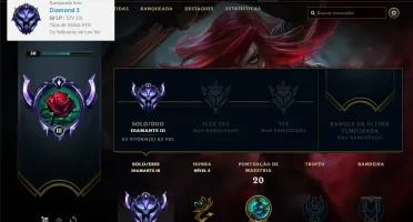 Conta Diamante 3 com 61% de winrate, 25 champs 1 skin