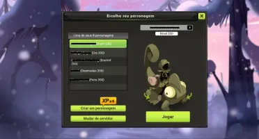 CONTA DOFUS TOUCH SERVIDOR PANDAWOO 5 CHAR 200 FULL SCROLL