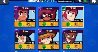 BrawlStars 35 skins 41 brawlers 71 stars e +de 50 acessórios