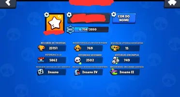 BrawlStars 35 skins 41 brawlers 71 stars e +de 50 acessórios