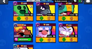 BrawlStars 35 skins 41 brawlers 71 stars e +de 50 acessórios