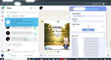 Extrator de Grupos da plataforma de mensagens
