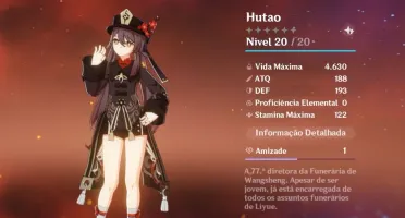 Conta Genshin Impact AR16, Hutao e Xingqiu