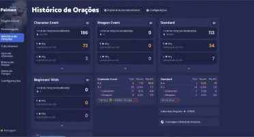 Conta AR 48 com Yoimiya, Shogun e Amos