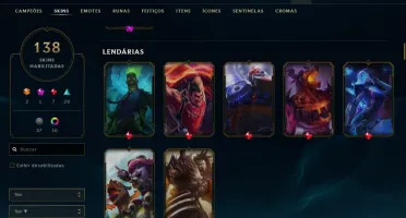 CONTA DIAMANTE 4 LOL / 138 SKINS
