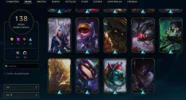 CONTA DIAMANTE 4 LOL / 138 SKINS